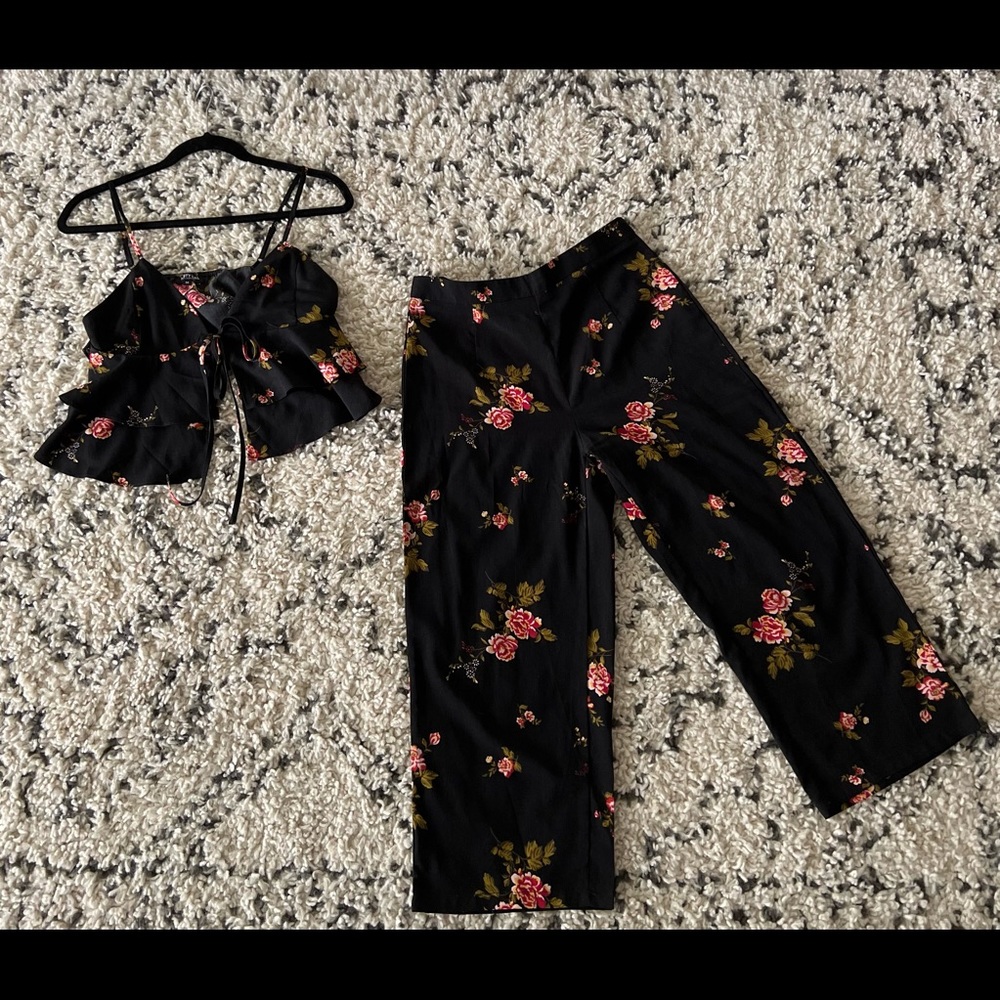 Floral Top & Palazzo Pant Set